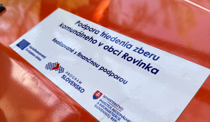 1. fotografia fotogalérie Projekty / Podpora triedenia zberu komunálneho odpadu v obci Rovinka - foto