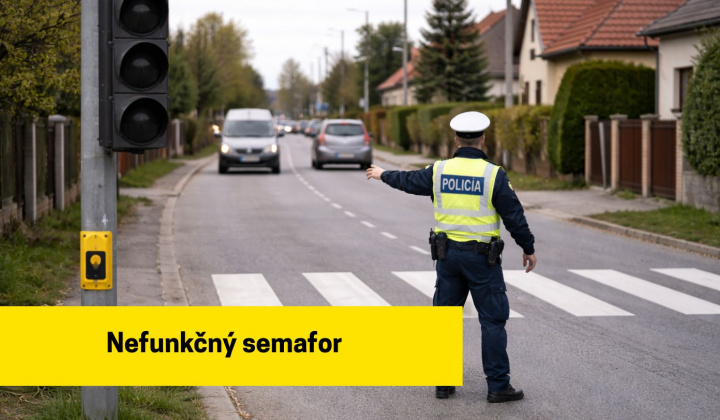 Fotka - Upozornenie na nefunkčný semafor