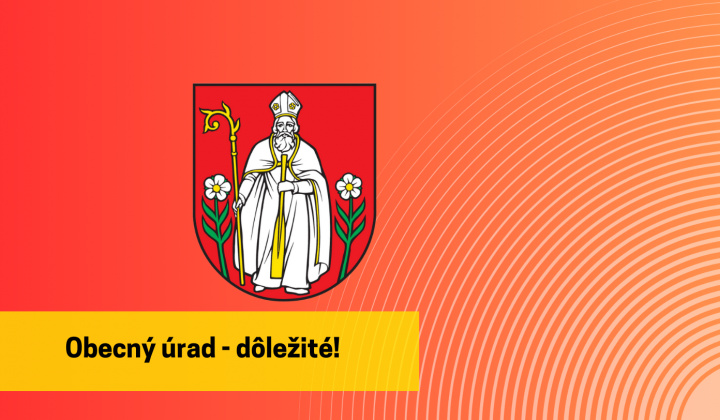Fotka - Oznam o zatvorení obecného úradu - pondelok 18. 05. 2026