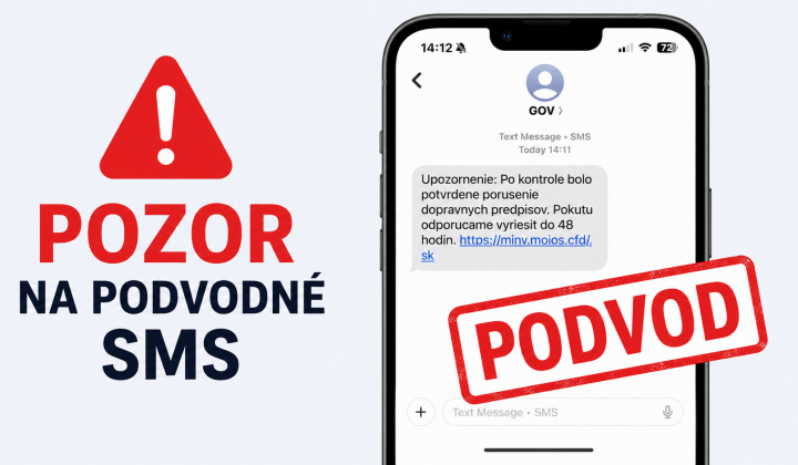 Fotka - Pozor na podvodné SMS správy o pokutách