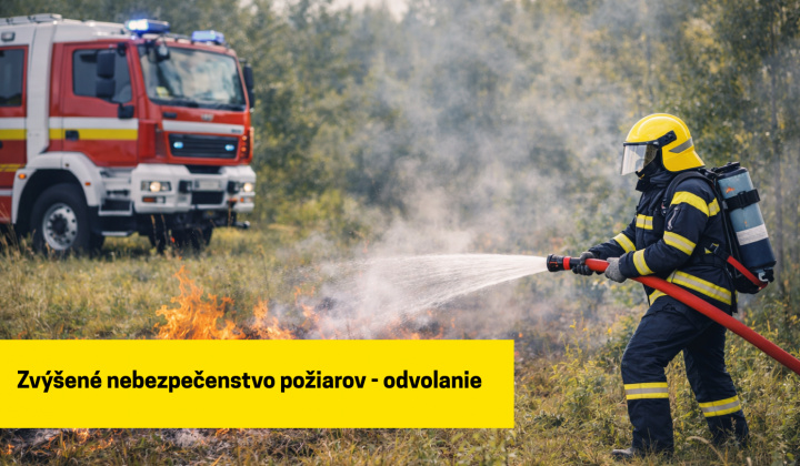 Fotka - Odvolanie času zvýšeného nebezpečenstva vzniku požiaru